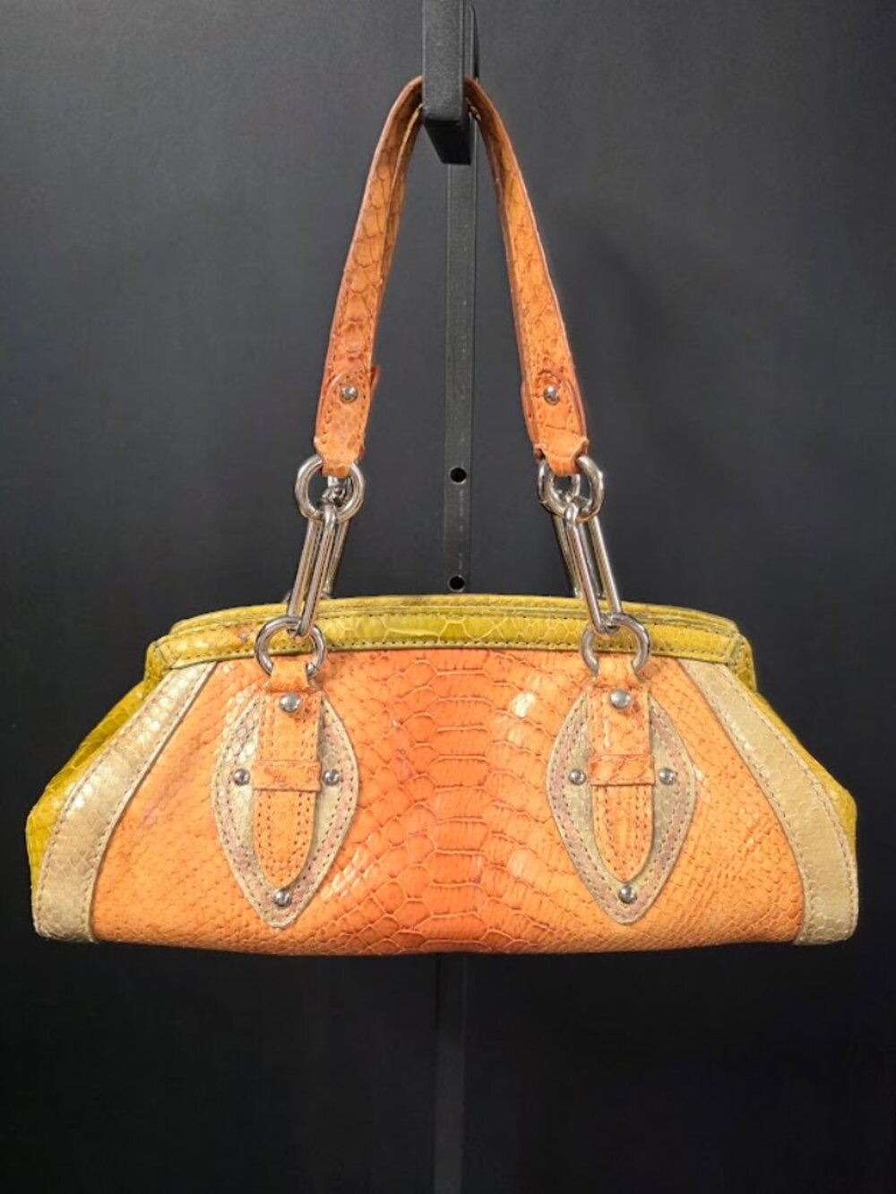 Cole Haan Trinity Python Print Satchel Bag